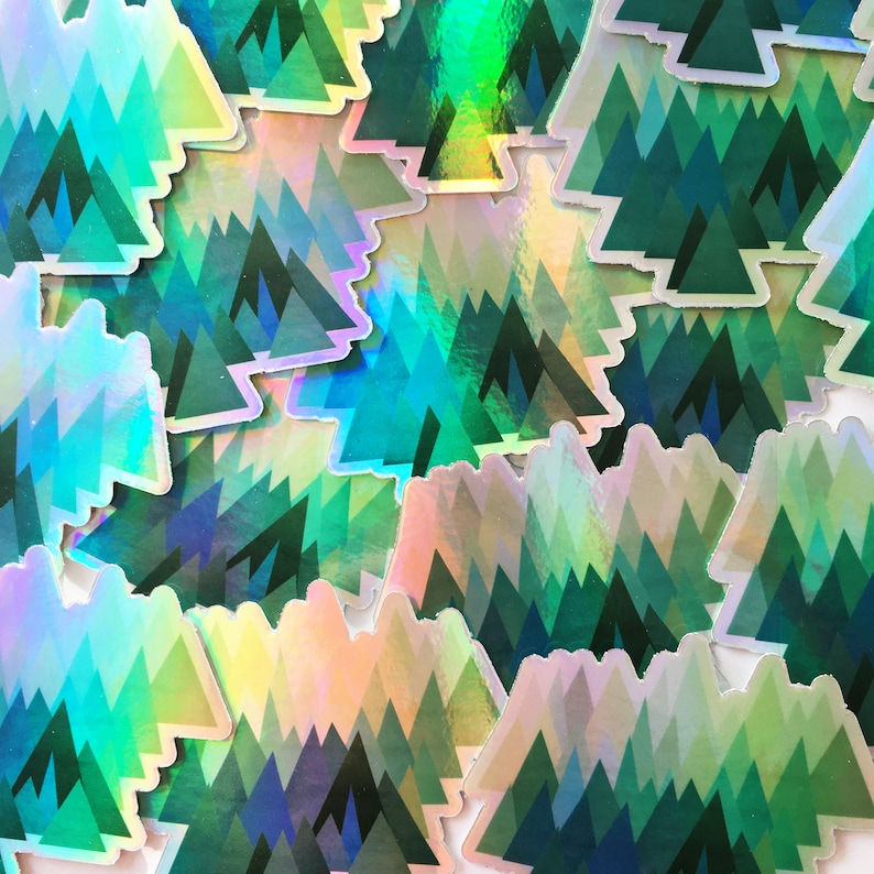 Cold Mountain Device Decal Art Sticker Holographic Mountain Sticker