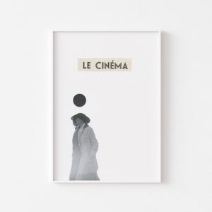 Film Poster, Movie Art Print, Romantic Wall Art - Le Cinema