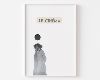 Film Poster, Movie Art Print, Romantic Wall Art - Le Cinema