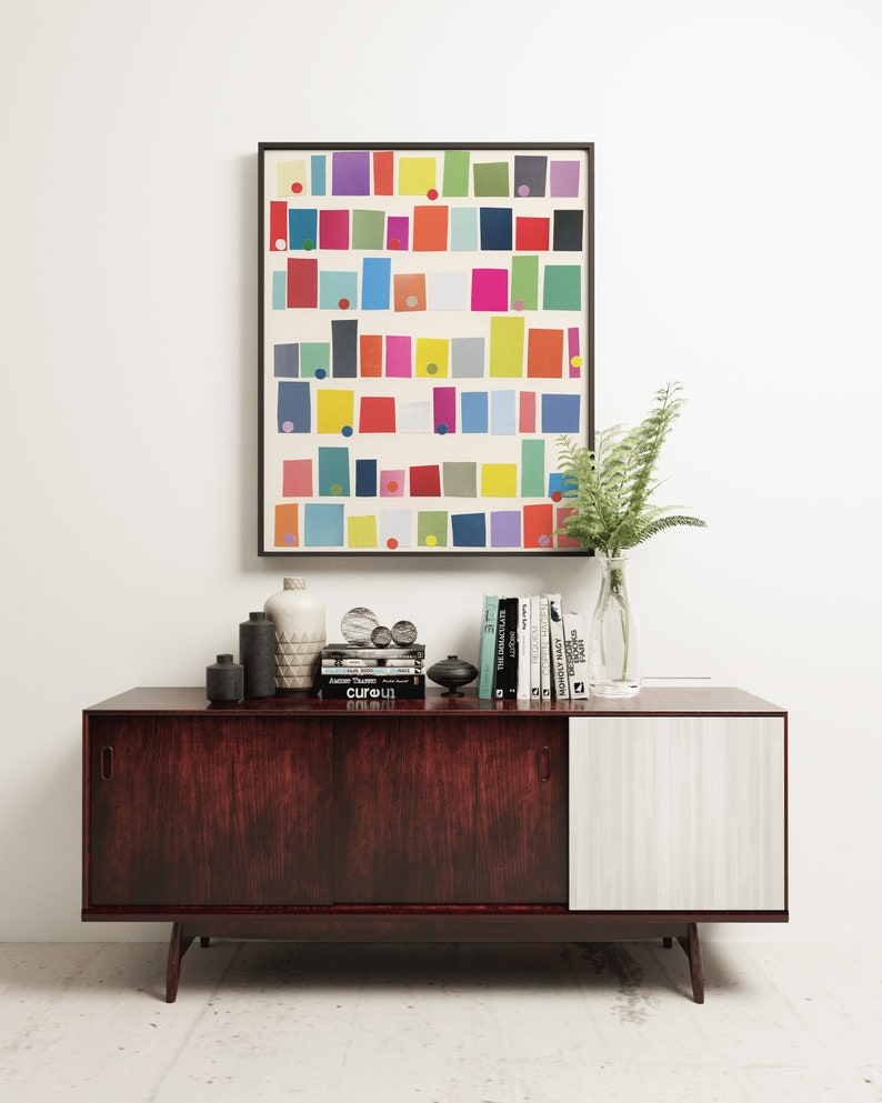 Mid Century Modern Cityscape Art City image 2