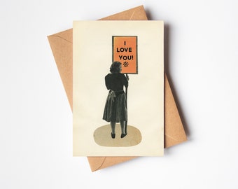Anniversary Greeting Card, Valentine's Day Card - I Love You