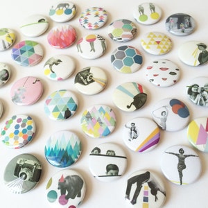 Geometric Pin Set Retro Badges Designer Gift Pinback - Etsy