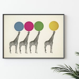 Giraffe Print, Baby Room Decor Balancing Act image 1