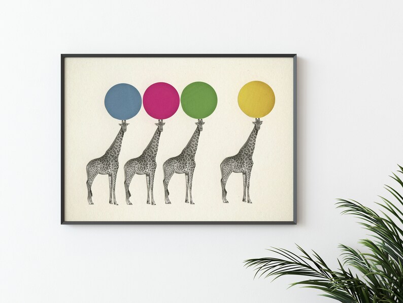 Giraffe Print, Baby Room Decor Balancing Act image 1