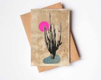 Cactus Card, Botanical Greetings Card - Desert