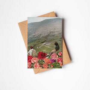 Tarjeta de aniversario, tarjeta de felicitación romántica: la vida es un lecho de rosas