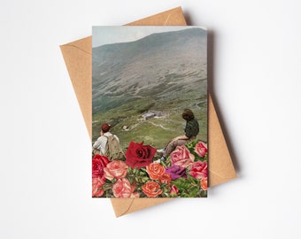 Anniversary Card, Romantic Greetings Card - Life is a Bed of Roses