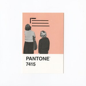 Collage original sur carte postale - C'est de l'art moderne