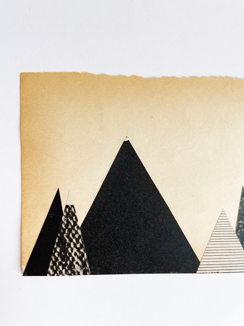 ORIGINAL COLLAGE Paper Mountains 3 image 3