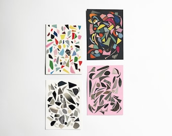 Cartes postales d'art, art abordable, papeterie moderne, Idées cadeaux - Terrazzo