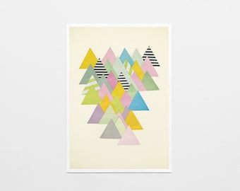 Pastel Abstract Christmas Card, Sale Item - Cold Mountain