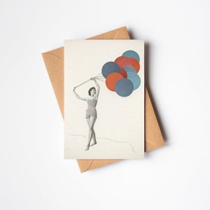 Zomer portret wenskaart - ballonnen