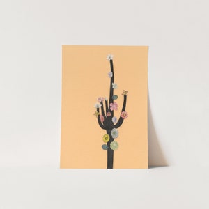 COLLAGE ORIGINALE - Cactus in fiore