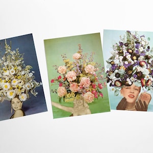 Blumen Postkarten, Modernes Briefpapier, Geschenkideen - Blumen Moden
