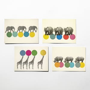 Cartes postales d'animaux, papeterie pour enfants, idées cadeaux - Animaux errants