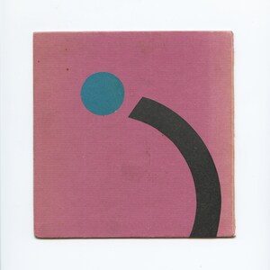 Original Abstract Collage Art on Vintage Pink Book Cover - Bend