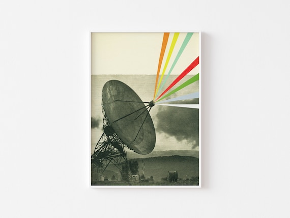 Vintage Sci Fi Art Poster - Earth Calling