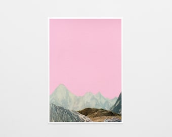 Pink Mountain Card, Christmas Cards, Sale Item - Silent Hills