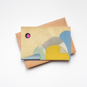 Tarjeta de montaña abstracta - Montañas de papel 4