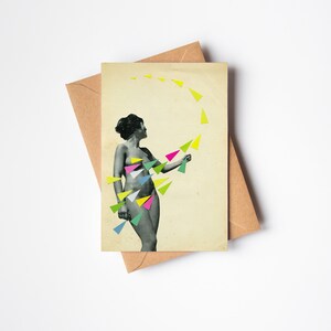 Tarjeta de retrato femenino - Ella es un torbellino