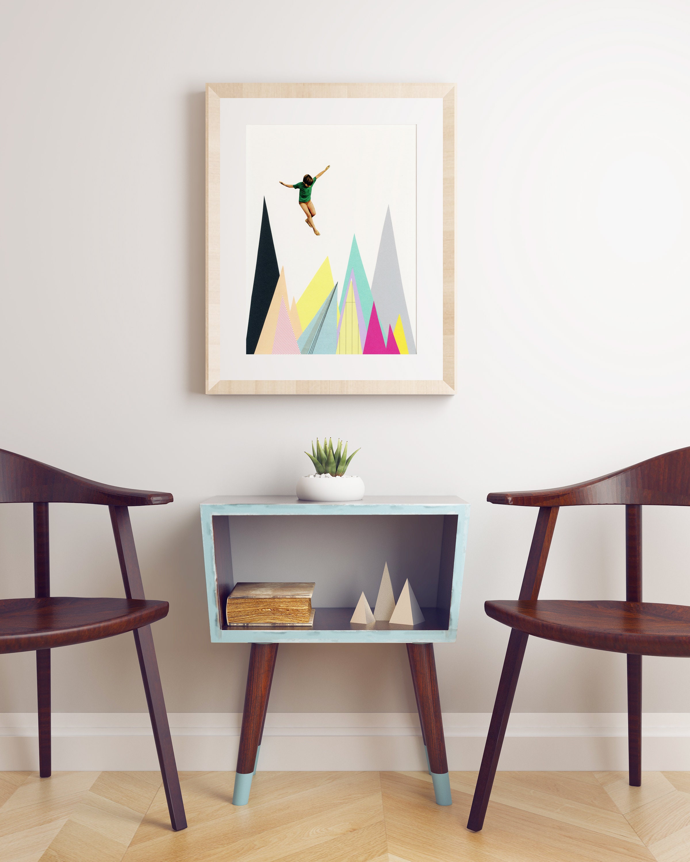 Mountain Wall Art Abstract Landscape Print Office Decor Etsy