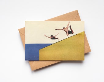 Diving Greetings Card - Over the Edge