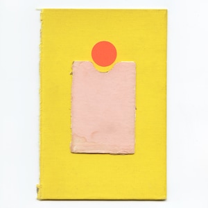 Original Assemblage Collage Art on Book Cover - Pocket