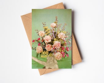 Card for Girlfriend, Flower Birthday Card for Her - Floral Fashions II