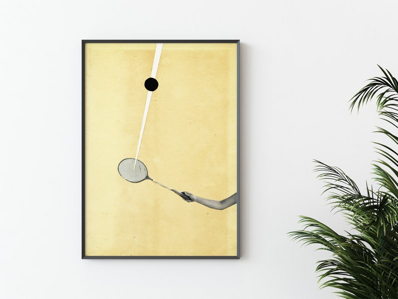 Tennis Print, Vintage Sports Decor, Modern Wall Art Tennis Elbow image 3