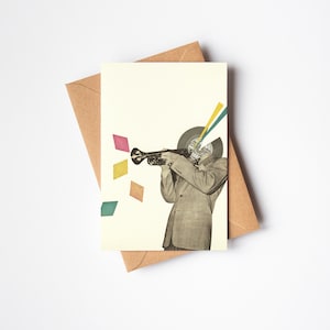 Carte de musique jazz, carte de voeux vierge - Blue Note