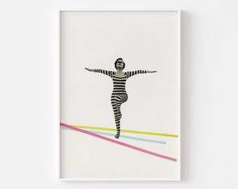 Yoga Decor, Dance Print, Female Portrait - The Bold and the Bright