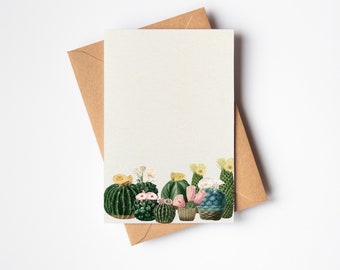 Cactus Card, Botanical Greeting Card - Cactus Garden