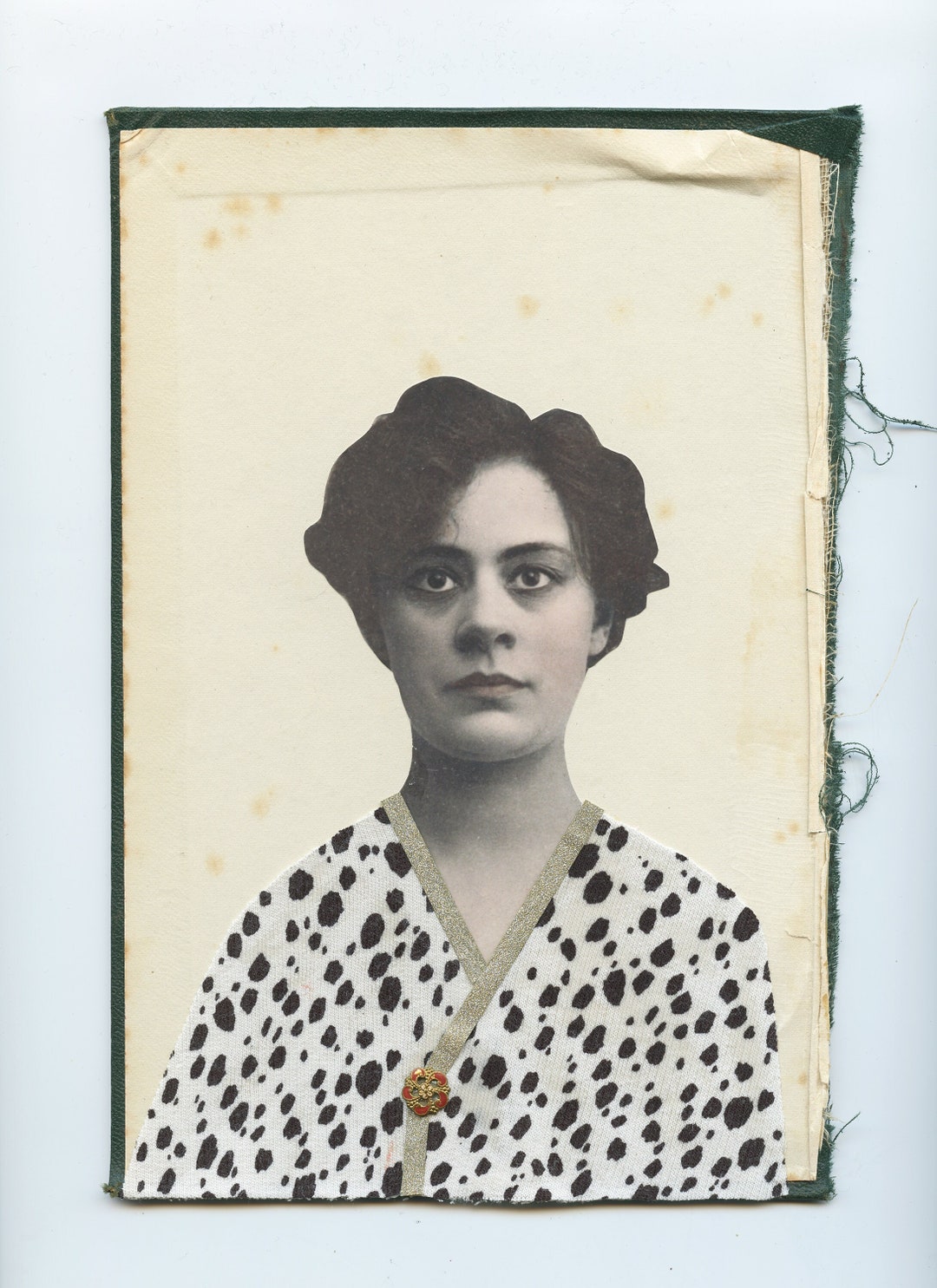 Original Mixed Media Collage Art on Book Cover Fully Clothed 03 Etsy