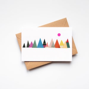 Tarjeta de paisaje abstracto - Línea de montañas
