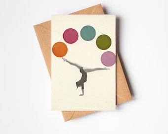 Birthday Card, Best Friend Card - Gymnastics