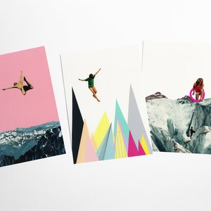 Cartes postales des montagnes, art abordable, papeterie moderne, idées cadeaux - Other Worlds