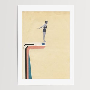 Diving Art Print for Swimming Lovers - Diving Board