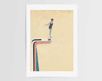 Impresión de arte de buceo para amantes de la natación - Trampolín