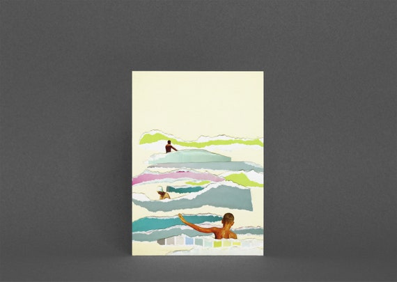 Beach Card, Ocean Greeting Card - Sun and Surf