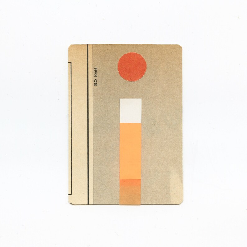 Oeuvre d'art orange minimaliste pour une maison ou un bureau contemporain 55 image 1