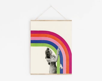 Rainbow Print, LGBTQ Art, 8x10 Inch Print, SALE ITEMS - Paint a Rainbow