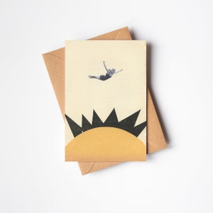 Carte de voeux portrait de plongée, carte Sunburst - Sky High