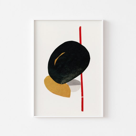 Abstract Shapes Art Print, Modern Wall Art, Neutral Print - 005