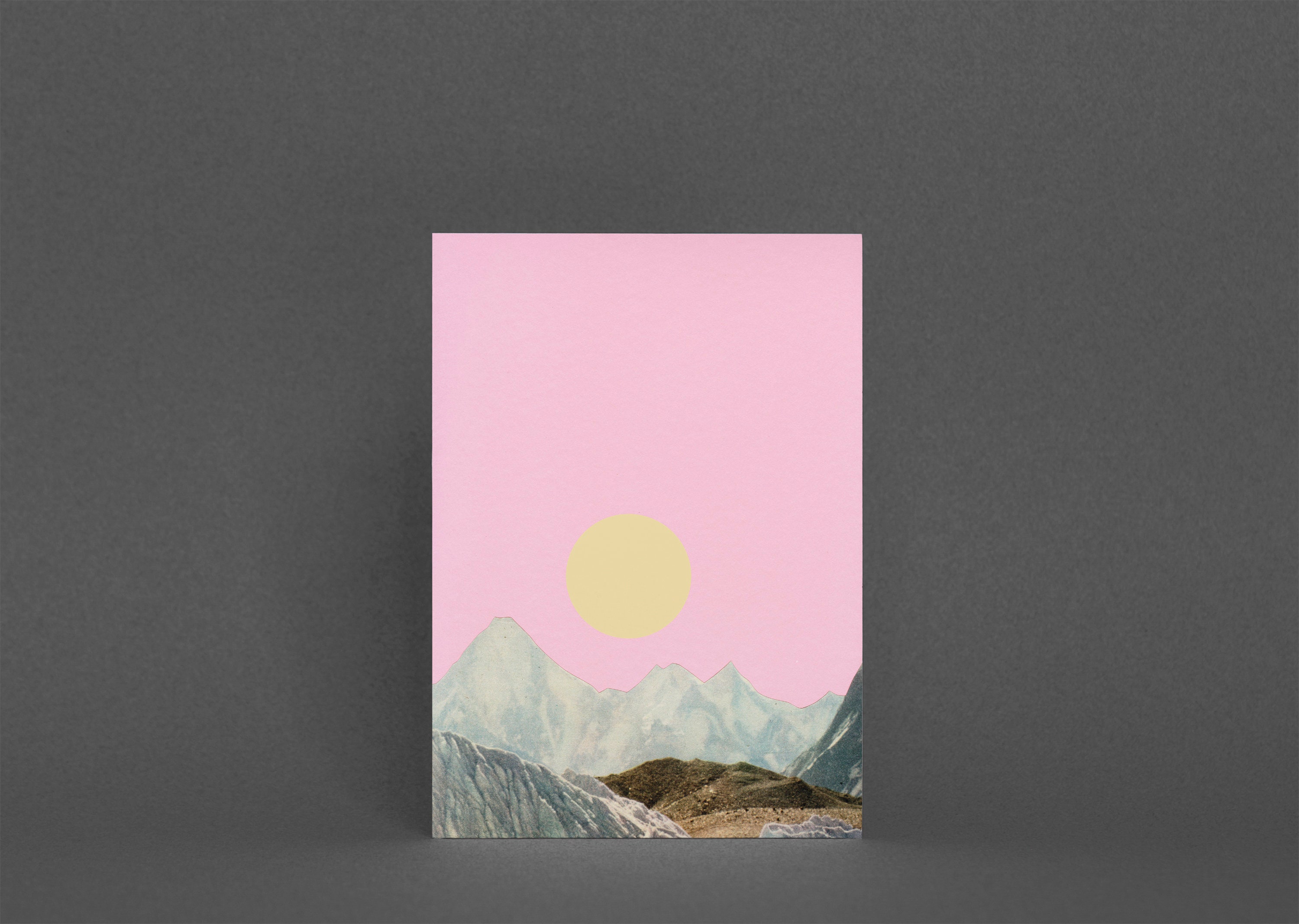 Pink Mountain Card Landscape Greetings Card Late Summer Sun pink-mountain-card-landscape-greetings-card-late-summer-sun