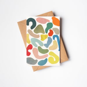 Tarjeta abstracta colorida - Orgánica