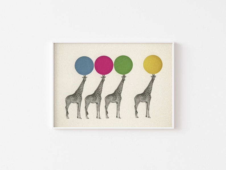 Giraffe Print, Baby Room Decor Balancing Act image 4