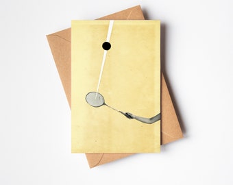 Tennis Greetings Card - Tennis Elbow