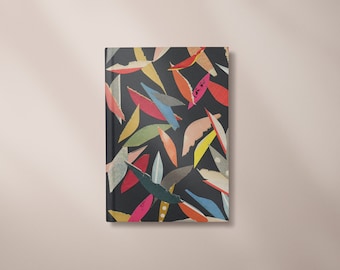 Abstract Hardback Notebook 5x7/A5/A4 - Falling Leaves