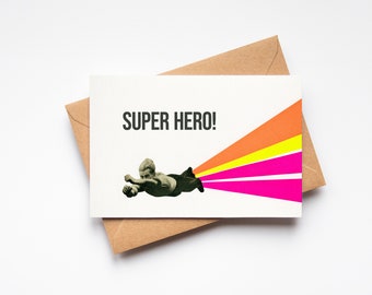 Father's Day Greetings Card - Super Hero