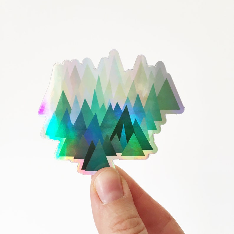 Cold Mountain Device Decal Art Sticker Holographic Mountain Sticker